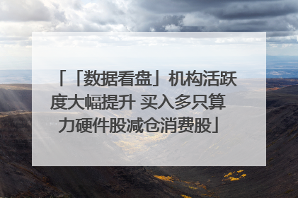 「数据看盘」机构活跃度大幅提升 买入多只算力硬件股减仓消费股