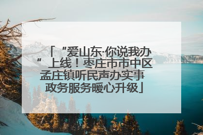“爱山东·你说我办”上线！枣庄市市中区孟庄镇听民声办实事 政务服务暖心升级