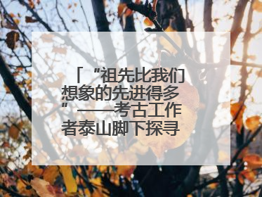 “祖先比我们想象的先进得多”——考古工作者泰山脚下探寻中华文明起源