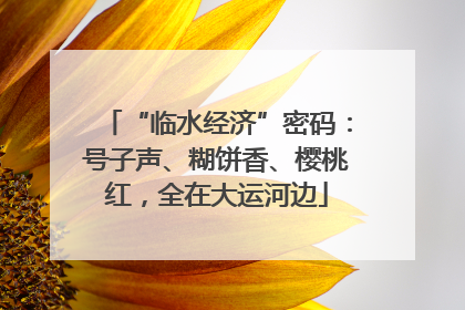 “临水经济”密码：号子声、糊饼香、樱桃红，全在大运河边