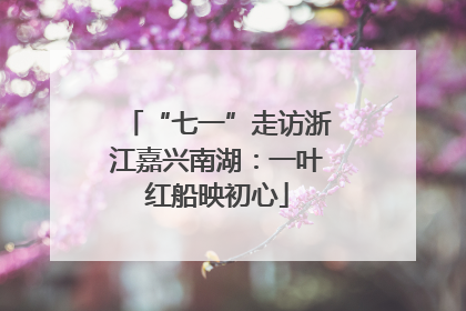 “七一”走访浙江嘉兴南湖：一叶红船映初心