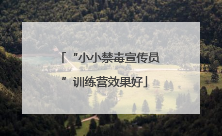 “小小禁毒宣传员”训练营效果好