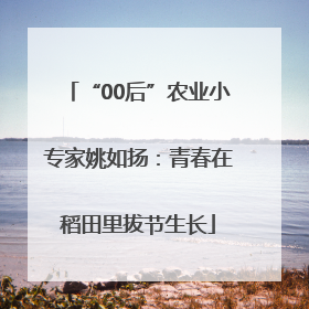 “00后”农业小专家姚如扬：青春在稻田里拔节生长