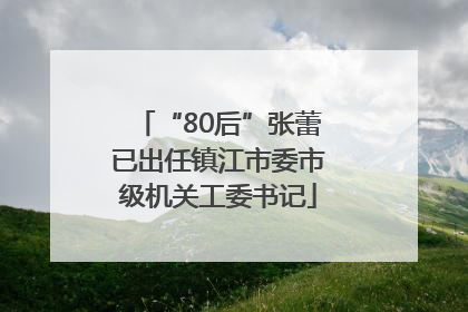 “80后”张蕾已出任镇江市委市级机关工委书记