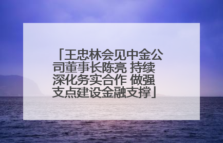 王忠林会见中金公司董事长陈亮 持续深化务实合作 做强支点建设金融支撑