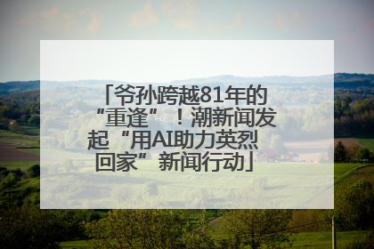 爷孙跨越81年的“重逢”！潮新闻发起“用AI助力英烈回家”新闻行动