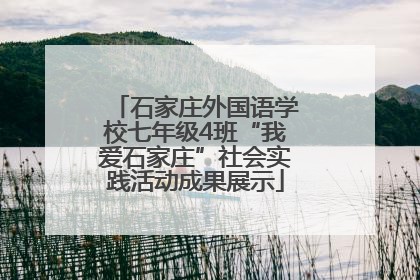 石家庄外国语学校七年级4班“我爱石家庄”社会实践活动成果展示