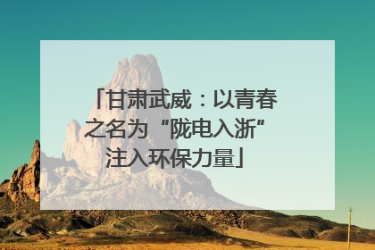 甘肃武威：以青春之名为“陇电入浙”注入环保力量