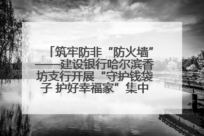 筑牢防非“防火墙”——建设银行哈尔滨香坊支行开展“守护钱袋子 护好幸福家”集中宣传日活动