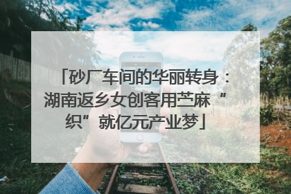 砂厂车间的华丽转身：湖南返乡女创客用苎麻“织”就亿元产业梦