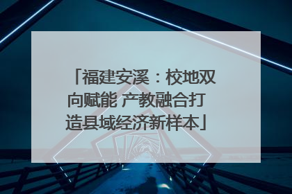 福建安溪：校地双向赋能 产教融合打造县域经济新样本