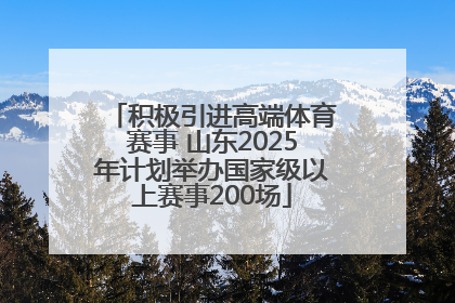 积极引进高端体育赛事 山东2025年计划举办国家级以上赛事200场