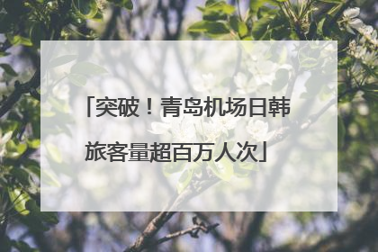 突破！青岛机场日韩旅客量超百万人次