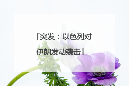 突发：以色列对伊朗发动袭击