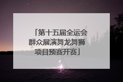 第十五届全运会群众展演舞龙舞狮项目预赛开赛