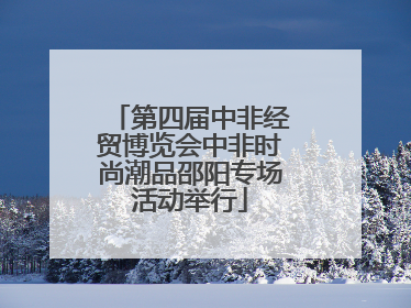 第四届中非经贸博览会中非时尚潮品邵阳专场活动举行