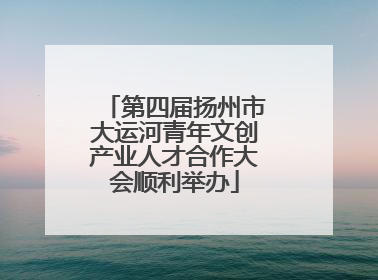 第四届扬州市大运河青年文创产业人才合作大会顺利举办