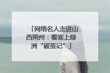 网络名人走进山西朔州：看塞上绿洲“破茧记”