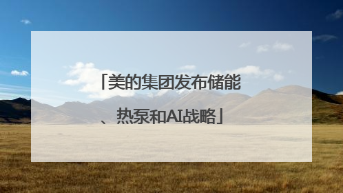 美的集团发布储能、热泵和AI战略
