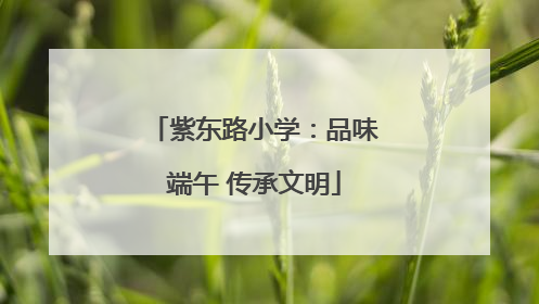 紫东路小学：品味端午 传承文明