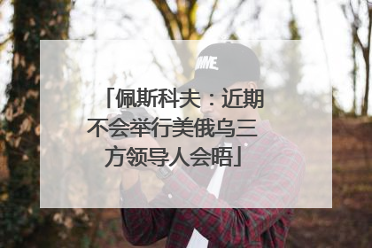 佩斯科夫：近期不会举行美俄乌三方领导人会晤