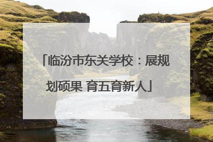 临汾市东关学校：展规划硕果 育五育新人