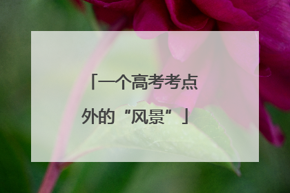 一个高考考点外的“风景”