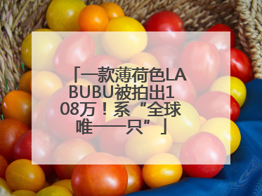 一款薄荷色LABUBU被拍出108万！系“全球唯一一只”
