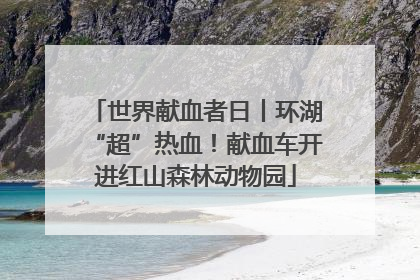世界献血者日丨环湖“超”热血！献血车开进红山森林动物园