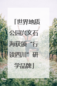 世界地质公园兴文石海获颁“行读四川”研学品牌