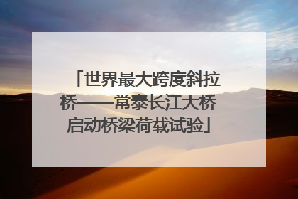 世界最大跨度斜拉桥——常泰长江大桥启动桥梁荷载试验