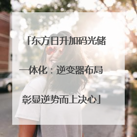 东方日升加码光储一体化：逆变器布局彰显逆势而上决心