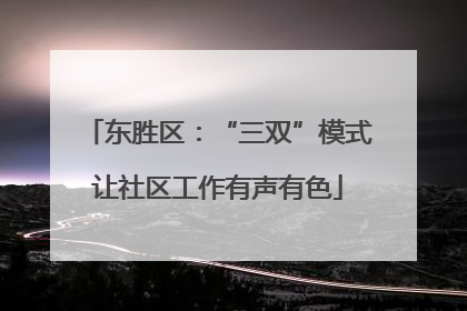 东胜区：“三双”模式让社区工作有声有色