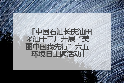 中国石油长庆油田采油十二厂开展“美丽中国我先行”六五环境日主题活动