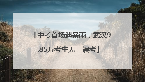 中考首场遇暴雨，武汉9.85万考生无一误考