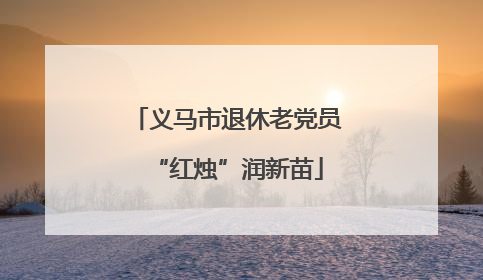 义马市退休老党员“红烛”润新苗