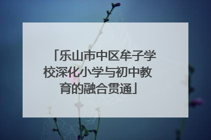 乐山市中区牟子学校深化小学与初中教育的融合贯通