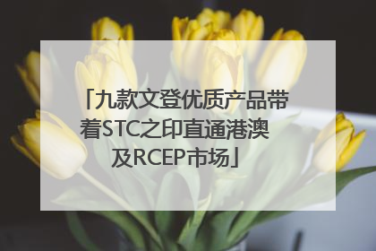 九款文登优质产品带着STC之印直通港澳及RCEP市场