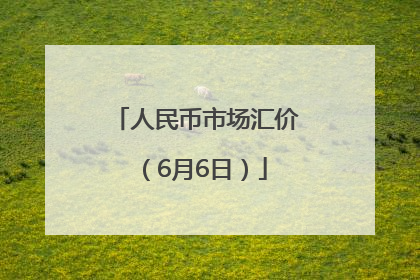 人民币市场汇价（6月6日）