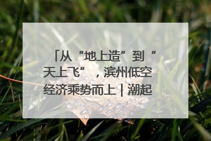 从“地上造”到“天上飞”，滨州低空经济乘势而上｜潮起渤海・网聚黄蓝