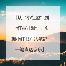 从“小红盟”到“红京计划”：实现小红书广告笔记一键直达京东