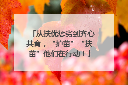 从扶优惩劣到齐心共育，“护苗”“扶苗”他们在行动！