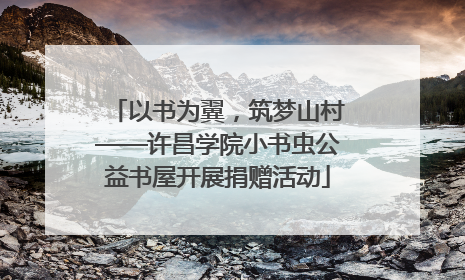以书为翼，筑梦山村——许昌学院小书虫公益书屋开展捐赠活动