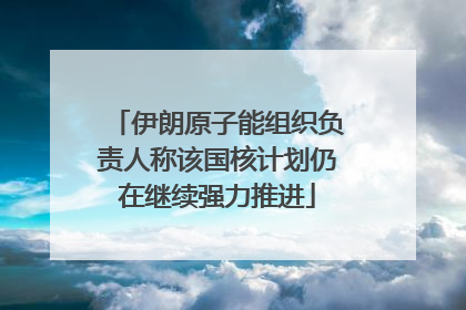 伊朗原子能组织负责人称该国核计划仍在继续强力推进