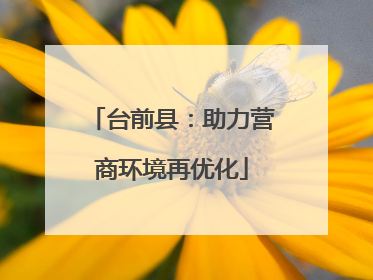 台前县：助力营商环境再优化