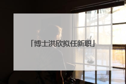 博士洪欣拟任新职