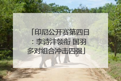 印尼公开赛第四日：李诗沣领衔 国羽多对组合冲击四强