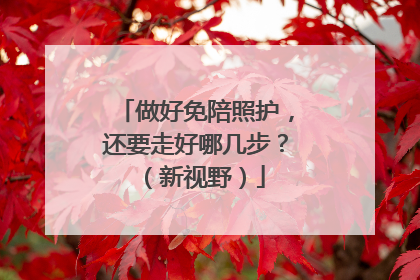 做好免陪照护，还要走好哪几步？（新视野）
