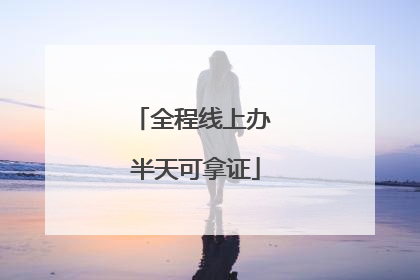 全程线上办 半天可拿证