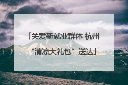 关爱新就业群体 杭州“清凉大礼包”送达